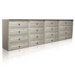 vendita online Casellario postale 16 posti orizzontale esterno - slim Cassette postali, bacheche e casellari Alubox